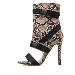 Sandales à talons Python