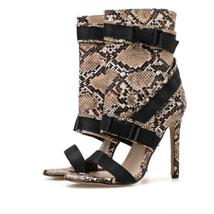 Sandales à talons Python