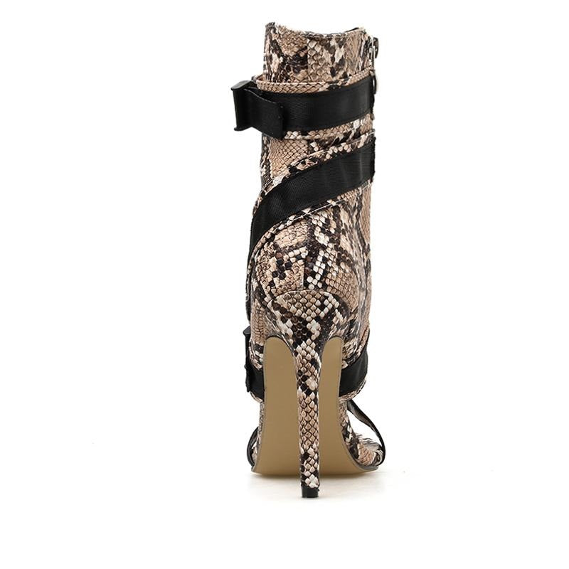 Sandales à talons Python