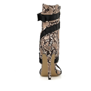 Sandales à talons Python