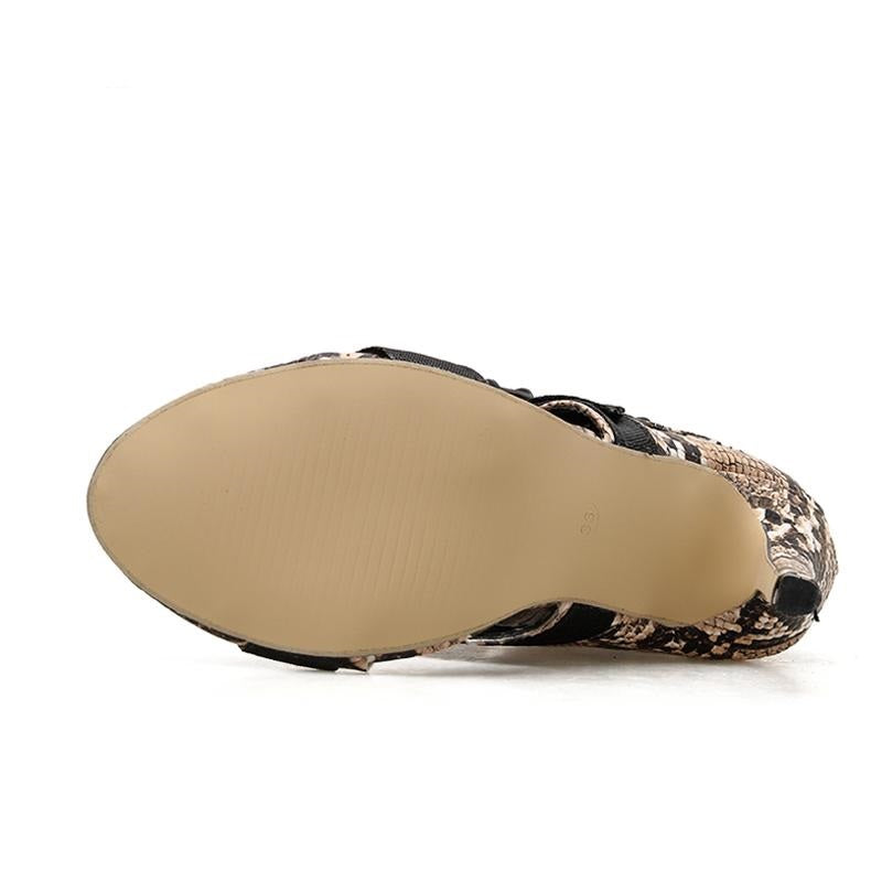 Sandales à talons Python