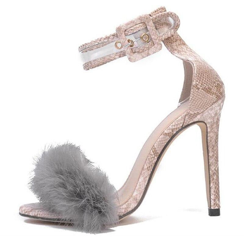 Sandales à talons fourrure Style