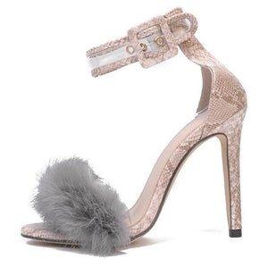 Sandales à talons fourrure Style