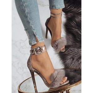 Sandales à talons fourrure Style