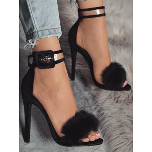 Sandales à talons fourrure Style