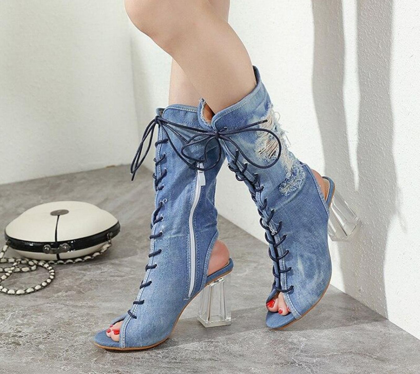 Sandales à talons hauts Jeans