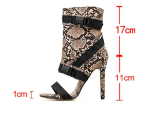 Sandales à talons Python
